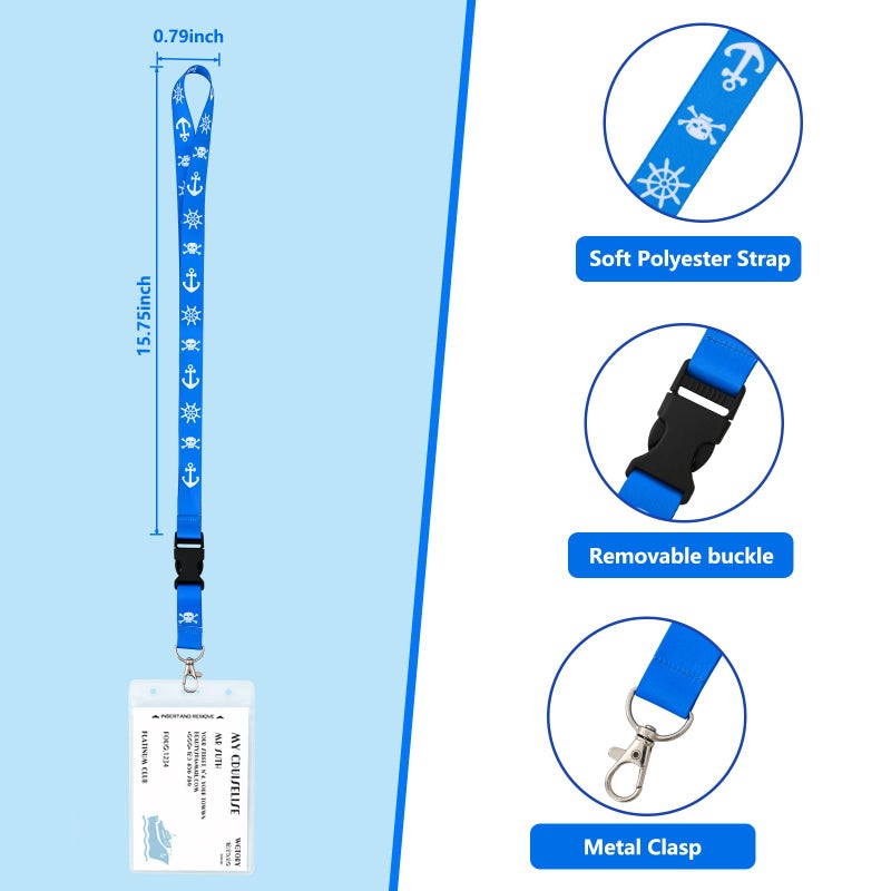 Qsszk Cruise Lanyards, 4 Pack Waterproof Cruise Lanyard with ID Badge Reel Holder, Detachable Buckle for Cruises Ships Key Cards, Cruise Essentials - Image 2