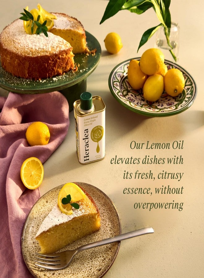 Heraclea - Lemon Infused - Extra Virgin Olive Oil - Organic Olive Oil - Extra Virgin - Cold Pressed - Polyphenol Rich EVOO - 5.9oz Bottle - Image 5
