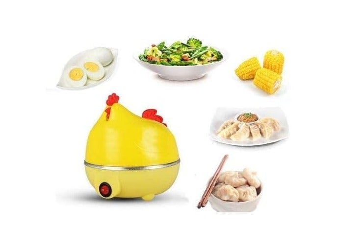 Chicken-shaped egg cooker with a capacity of 7 eggs for easy egg preparation - Image 2