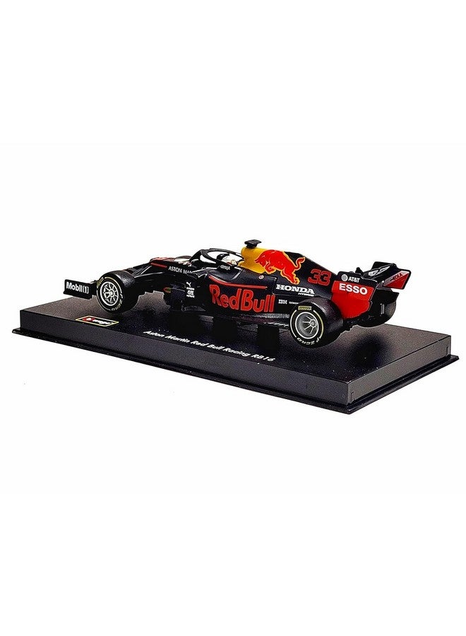 بوراجو سيارة Bburago 1:43 Aston Martin Red Bull Racing RB16 (2020) مع خوذة Diecast - Image 2