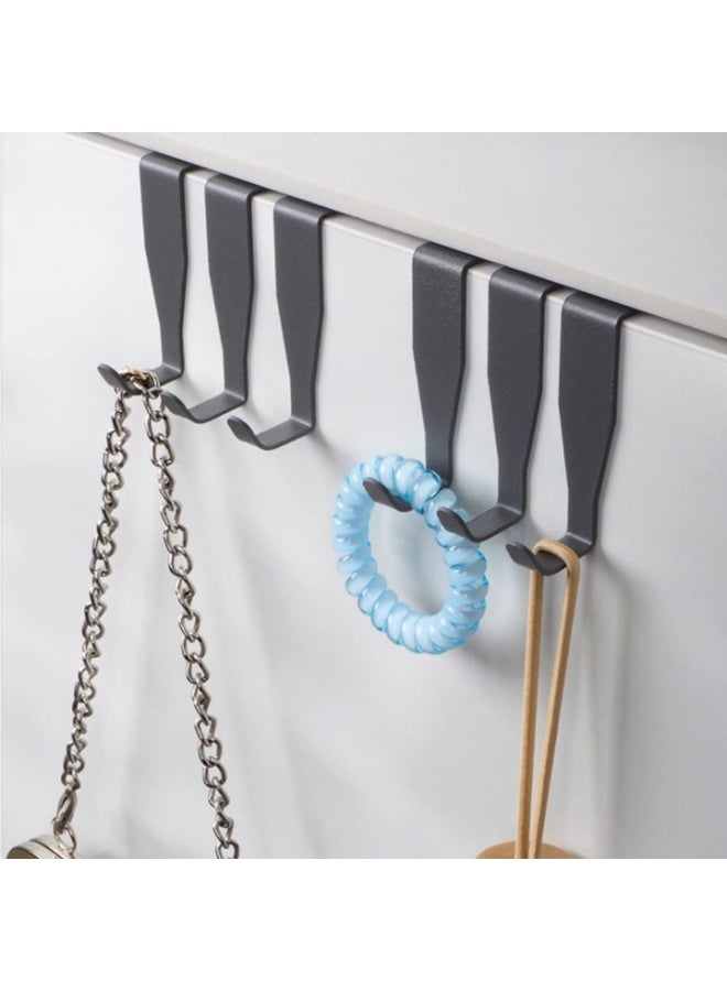 Smart Storage ⭐مجموعة خطافات ممتازة للتعليق فوق الباب مكونة من 3 قطع - علاقة باب خزانة من الفولاذ الكربوني للمطبخ والحمام ومنظم المنزل. - Image 1