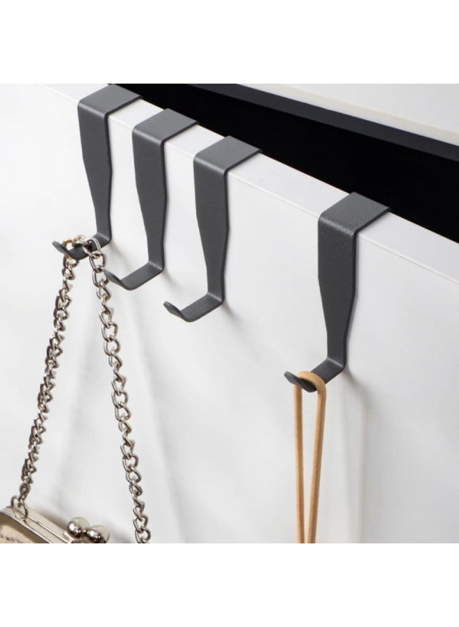 Smart Storage ⭐مجموعة خطافات ممتازة للتعليق فوق الباب مكونة من 3 قطع - علاقة باب خزانة من الفولاذ الكربوني للمطبخ والحمام ومنظم المنزل. - Image 2