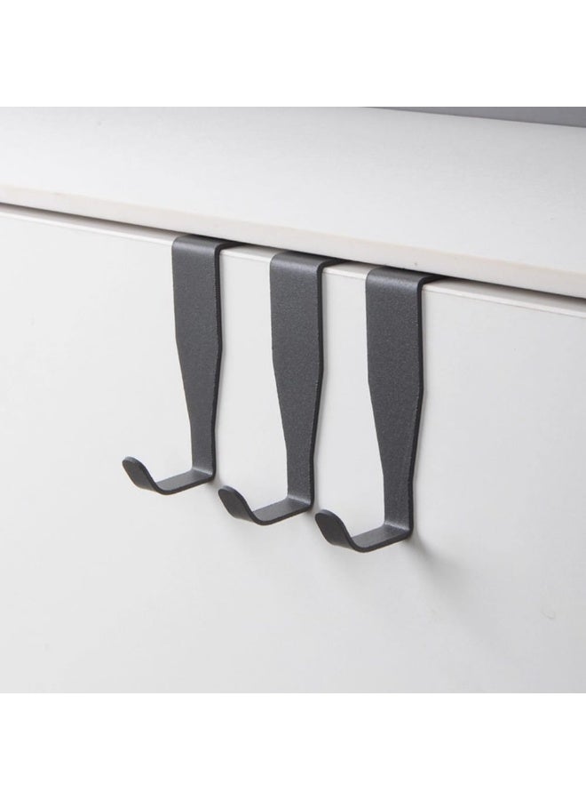 Smart Storage ⭐مجموعة خطافات ممتازة للتعليق فوق الباب مكونة من 3 قطع - علاقة باب خزانة من الفولاذ الكربوني للمطبخ والحمام ومنظم المنزل. - Image 3