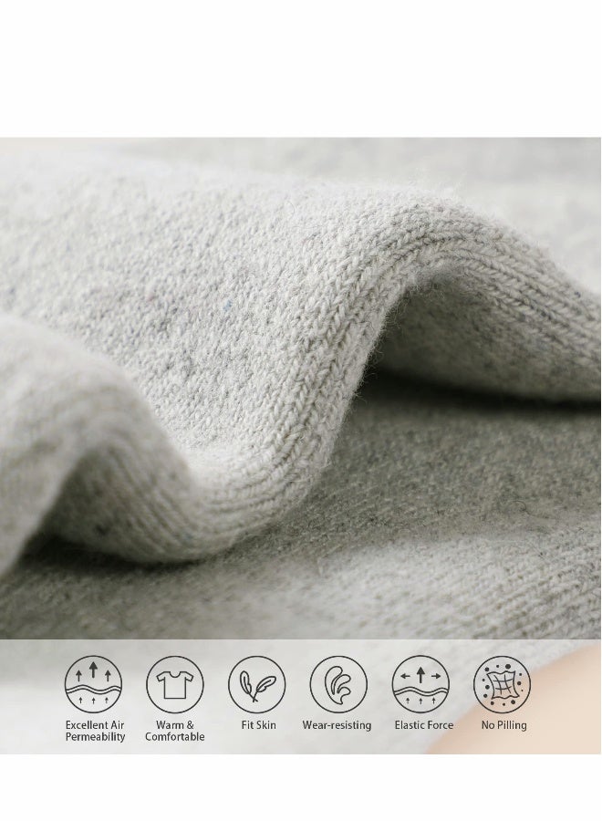 Wool Socks for Women, Moisture Wicking and Breathable Cozy Boot Socks, 3 Pairs Boots Socks Mens, Warm Socks Unisex Thick Warm Winter Knit Wool Socks - Image 3