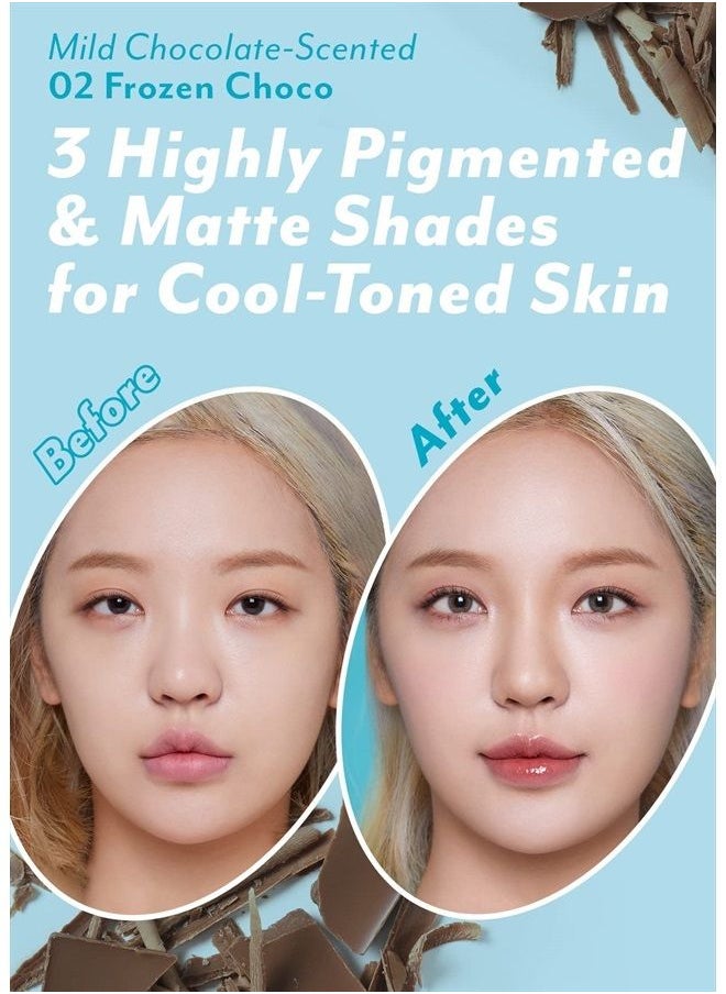 I'M MEME - I'm Meme Palette - Afternoon Tea Contour | Frozen Choco, Bronzer Palette for Face & Cheeks, Matte Powder Bronzer, Natural Makeup, Buildable Coverage, Light to Medium, For Cool Tone Skin, 0.4oz - Image 1