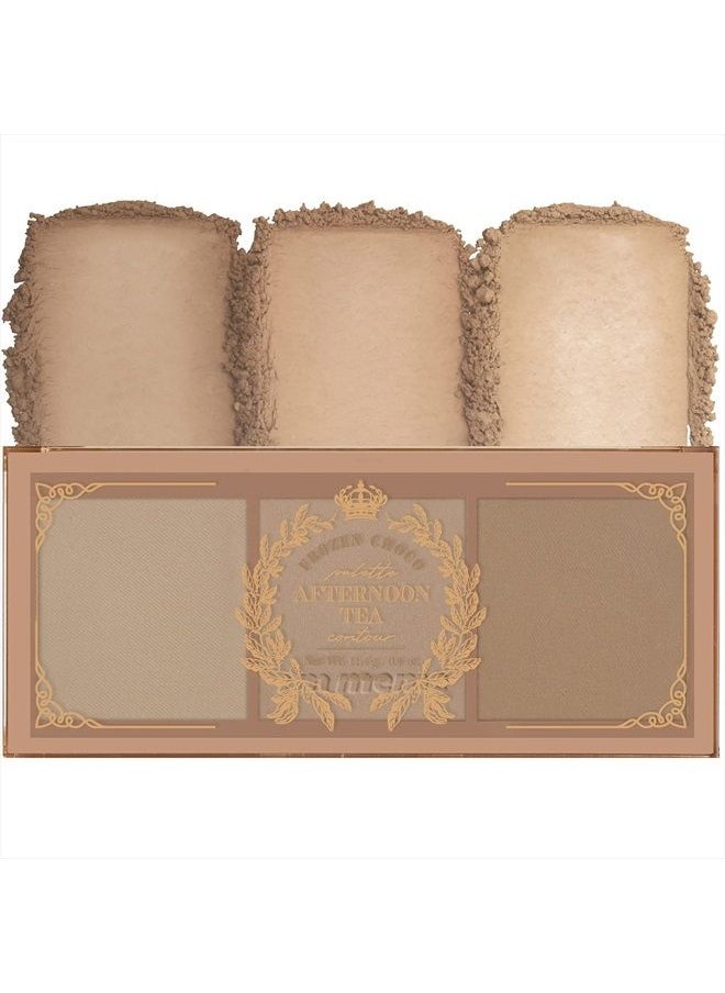 I'M MEME - I'm Meme Palette - Afternoon Tea Contour | Frozen Choco, Bronzer Palette for Face & Cheeks, Matte Powder Bronzer, Natural Makeup, Buildable Coverage, Light to Medium, For Cool Tone Skin, 0.4oz - Image 1