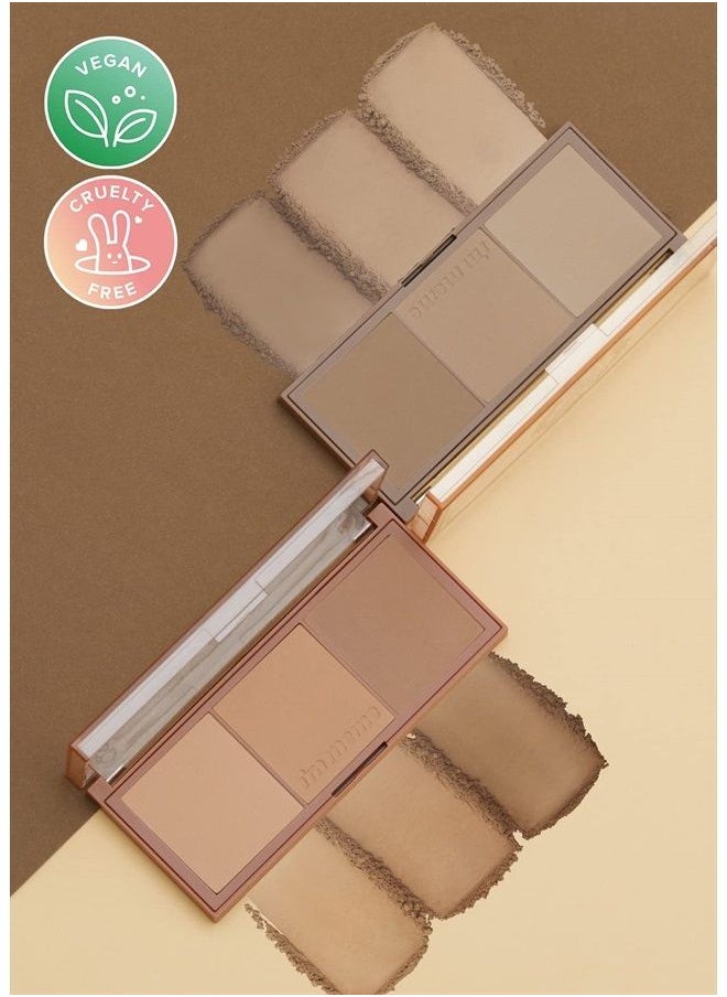 I'M MEME - I'm Meme Palette - Afternoon Tea Contour | Frozen Choco, Bronzer Palette for Face & Cheeks, Matte Powder Bronzer, Natural Makeup, Buildable Coverage, Light to Medium, For Cool Tone Skin, 0.4oz - Image 1