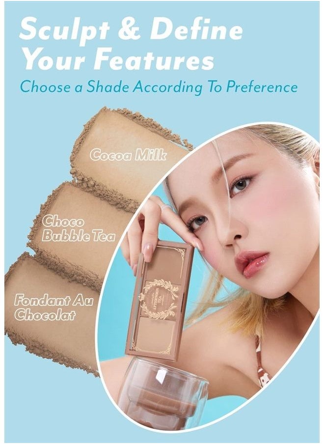 I'M MEME - I'm Meme Palette - Afternoon Tea Contour | Frozen Choco, Bronzer Palette for Face & Cheeks, Matte Powder Bronzer, Natural Makeup, Buildable Coverage, Light to Medium, For Cool Tone Skin, 0.4oz - Image 1
