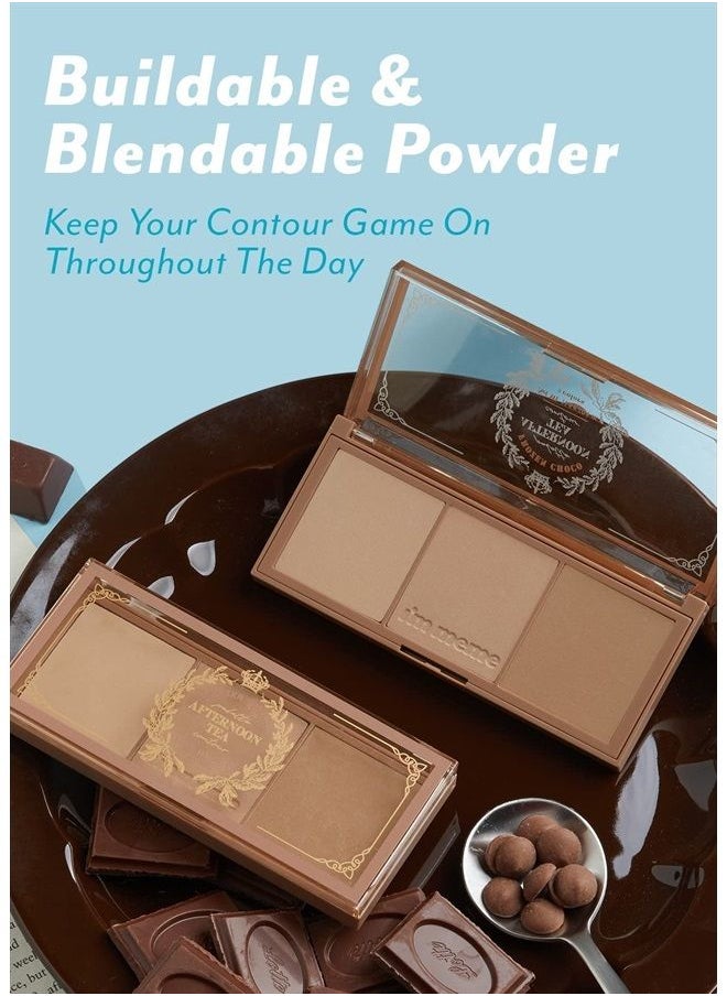 I'M MEME - I'm Meme Palette - Afternoon Tea Contour | Frozen Choco, Bronzer Palette for Face & Cheeks, Matte Powder Bronzer, Natural Makeup, Buildable Coverage, Light to Medium, For Cool Tone Skin, 0.4oz - Image 1