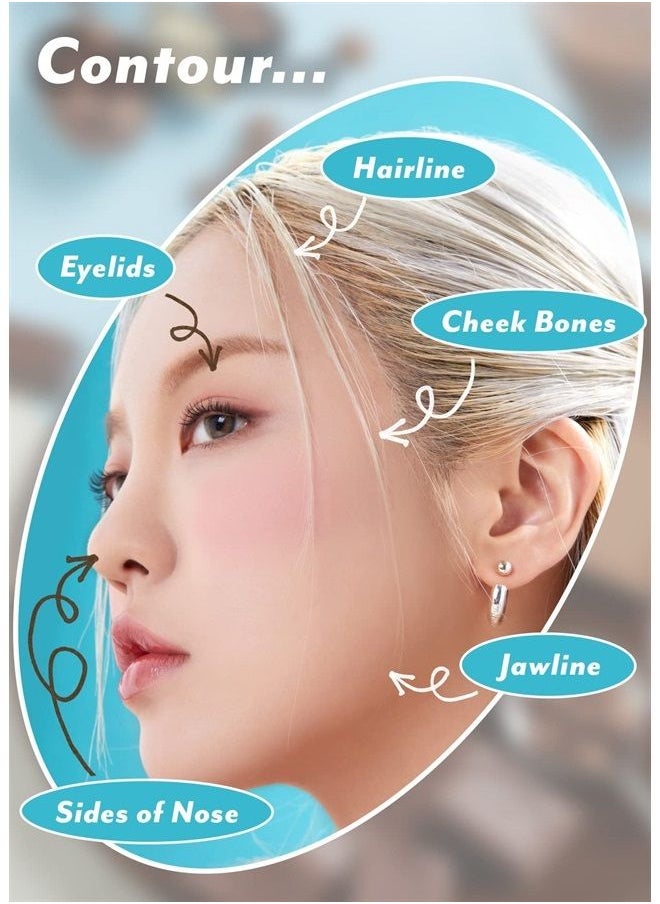 I'M MEME - I'm Meme Palette - Afternoon Tea Contour | Frozen Choco, Bronzer Palette for Face & Cheeks, Matte Powder Bronzer, Natural Makeup, Buildable Coverage, Light to Medium, For Cool Tone Skin, 0.4oz - Image 1