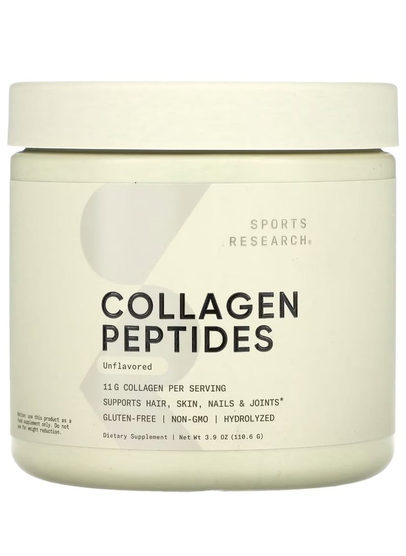 SPORTS RESEARCH - Collagen Peptides Unflavored 3.9 oz (110.6 g) - Image 1