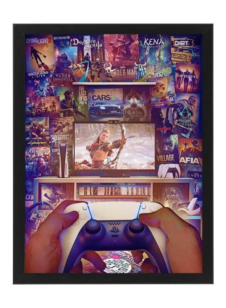 MEC Digital Wall Art Poster Frame Playstation 5 30X40 cm - Image 1