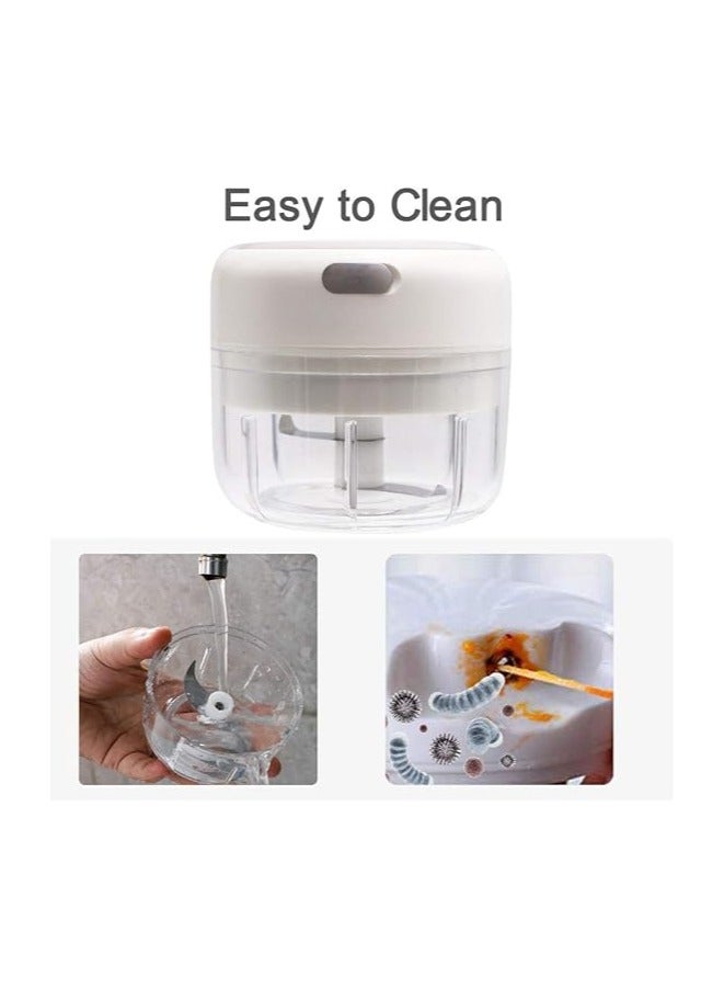 مقشرة الثوم الصغير، خلاط الثوم بقوة كبير ، مقشرة كهربائية صغيرة للطعام، خلاط البصل الكهربائي، مطحنة الثوم، معالج غذائي صغير لفرم الفواكه والخضروات، معالج الثوم، معالج البصل للمطبخ، معدات إكسسوارات ا - Image 5