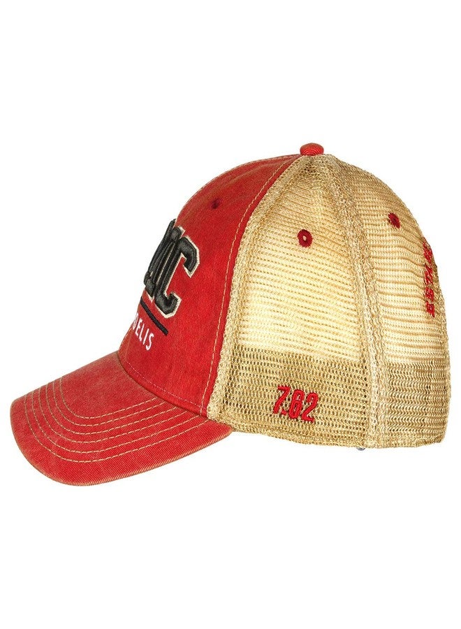 7.62 Design USMC 'Semper Fidelis' Vintage Trucker Hat Red - Image 2