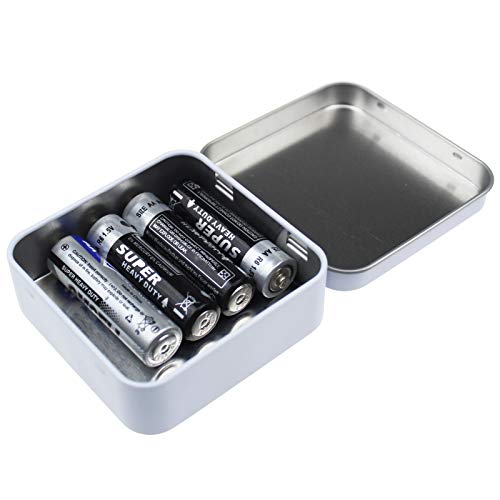 Goodma 12 Pieces Square Metal Empty Tins Home Storage Containers Organizer Mini Box with Hinged Lid, 2.76 x 2.76 x 0.79 inch (White) - Image 4