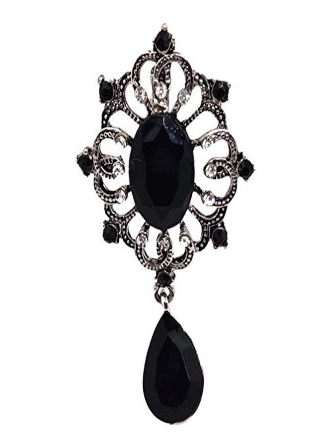 FURE Small Vintage Metal Brooch (Black) for Men & Women - Image 1