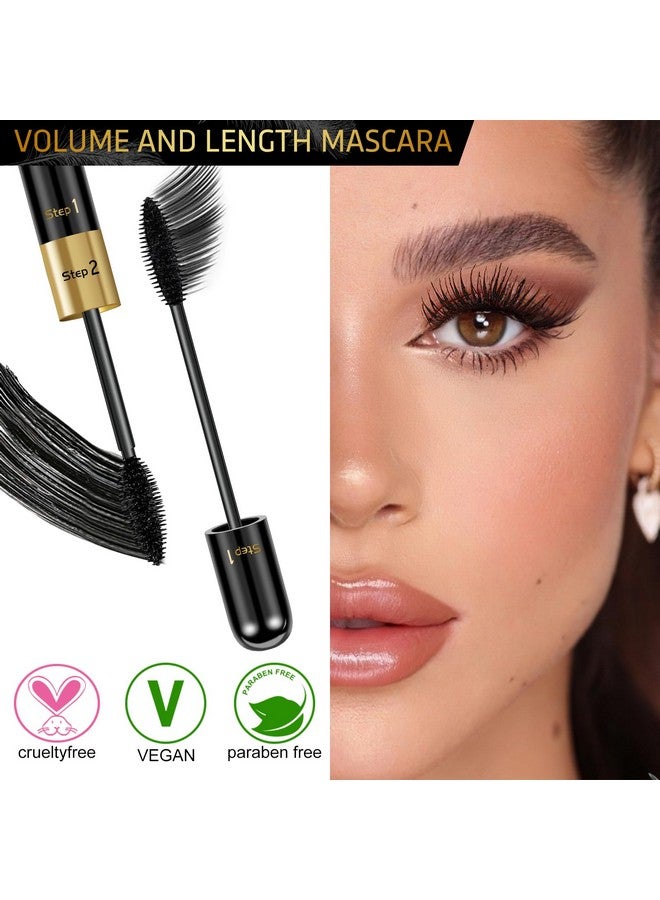 درمود ماسكارا سوداء لتكثيف الرموش وإطالة الرموش - ماسكارا ألياف الحرير رباعية الأبعاد ذات تأثير طبيعي ومصطنع، تعمل على إطالة الرموش وتكثيفها، ماسكارا لا تتكتل ولا تلطخ المكياج - Image 2