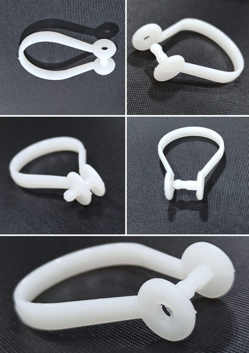 FAPBADRI Shower Curtain Rings - Button Type - 12 Pieces - Image 3