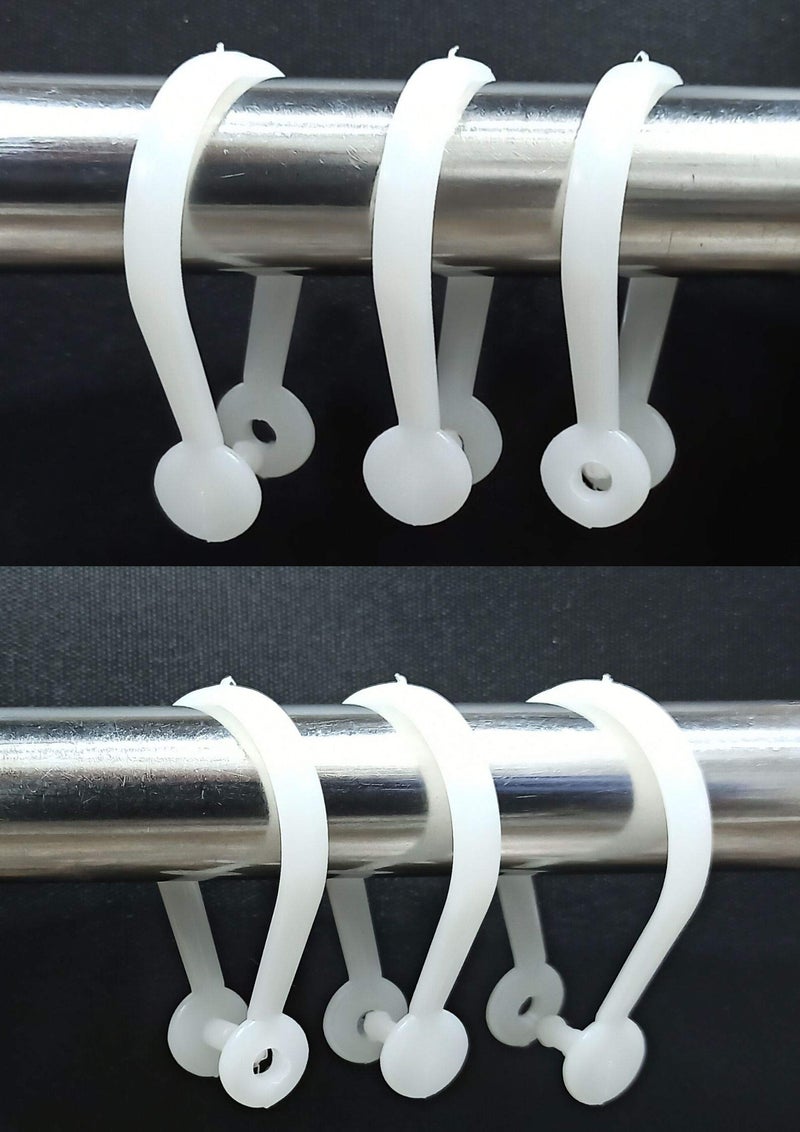 FAPBADRI Shower Curtain Rings - Button Type - 12 Pieces - Image 5