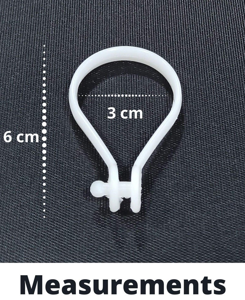 FAPBADRI Shower Curtain Rings - Button Type - 12 Pieces - Image 2