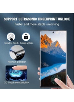 HuHa [2+2 Pack] S23 Ultra Glass Screen Protector, HD Clear 9H Tempered Glass Scratch Resistant, Fingerprint Unlock, 3D Curved, Bubble-Free  - Image 4