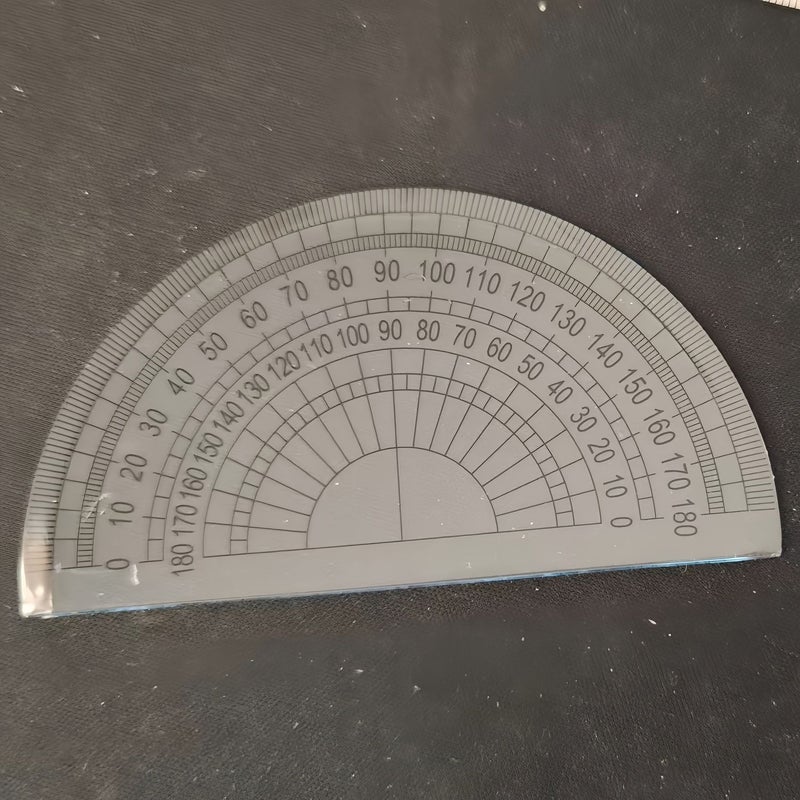3 Pcs Transparent Plastic Protractor Drawing Tool Angle Measuring Office Supplies - Image 4
