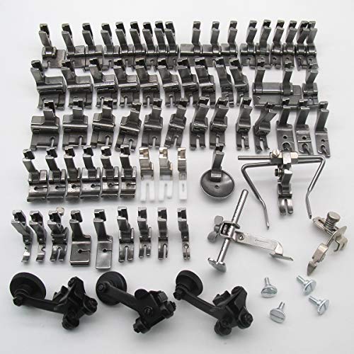 CKPSMS brand-73PCS Presser Foot&Screw Compatible with/Replacement for JUKI Brand DDL-5550,DDL-8500,DDL-9000,TL98E,TL-98Q,TL-2010Q Singer Brand 31-15,195K,196K Single Needle High Shank Sewing Machine - Image 1