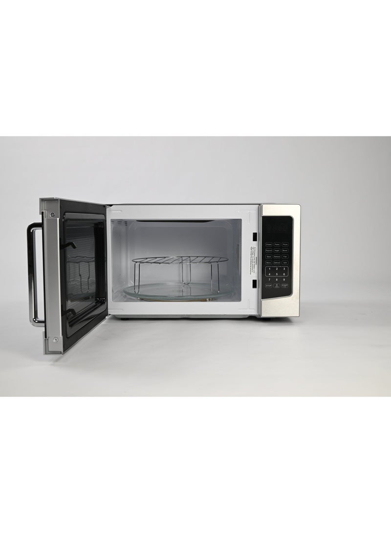 TORNADO 30L Digital Microwave Oven with Grill, 900W Microwave Power, 1200W Grill Power, Touch Control Panel, 8 Auto Menus, 10 Power Levels, Child Safety Lock, Defrost, Silver - TWDG-30L-S-E-1-Year Free Warranty - Image 3