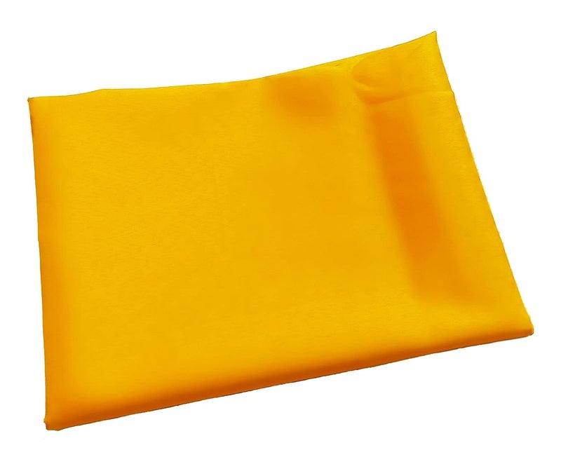 Generic Yellow Cloth for Pooja puja Cotton Cloth Kapda for Mandir Asana Cloth Altar Cloth Puja Ka Kapda or Pooja Item Plain Cotton Cloth for Poojan Aasan Pooja Special 1 Meter Color Yellow 1 Metre sw10  - Image 1