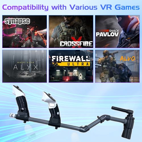 Hounyoln Gun Stock for Meta Quest 3, Compatible with VR Meta Quest 3s Controller Grips for Enhance Stability and Control Magnetic Stock Rifle Adapter (Black) - Image 5