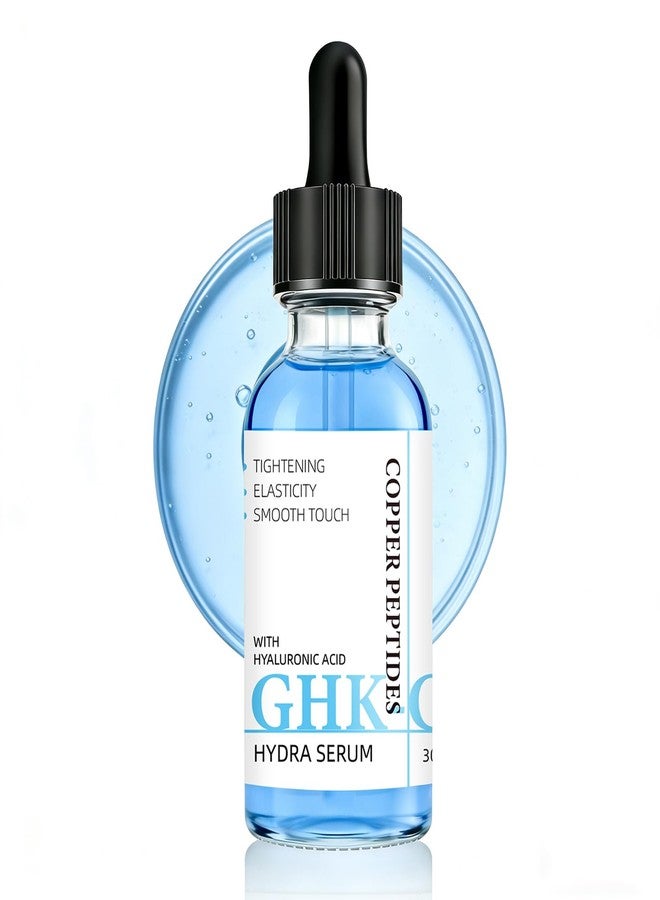 يويان سيروم GHK-Cu Peptide، سيروم مضاد للشيخوخة للوجه مع ببتيد النحاس وحمض الهيالورونيك لشد البشرة، والحد من الخطوط الدقيقة والتجاعيد، وزيادة مرونة البشرة وترطيبها، 1 أونصة سائلة - Image 1