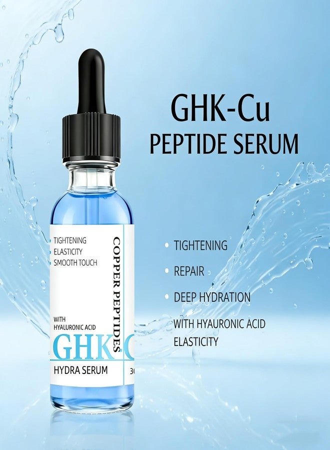 يويان سيروم GHK-Cu Peptide، سيروم مضاد للشيخوخة للوجه مع ببتيد النحاس وحمض الهيالورونيك لشد البشرة، والحد من الخطوط الدقيقة والتجاعيد، وزيادة مرونة البشرة وترطيبها، 1 أونصة سائلة - Image 3