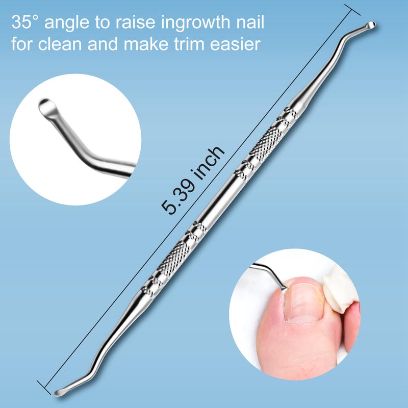GIFBEA Ingrown Toenail Treatment w/Ingrown Toenail Drops Reliever & Softener,Double Sided Pedicure Nail Lifter Tool for Easy Trimming Care Thick Nail & Ingrown Toe Nail,Toenail Cleaner Kit for Men Women - Image 5