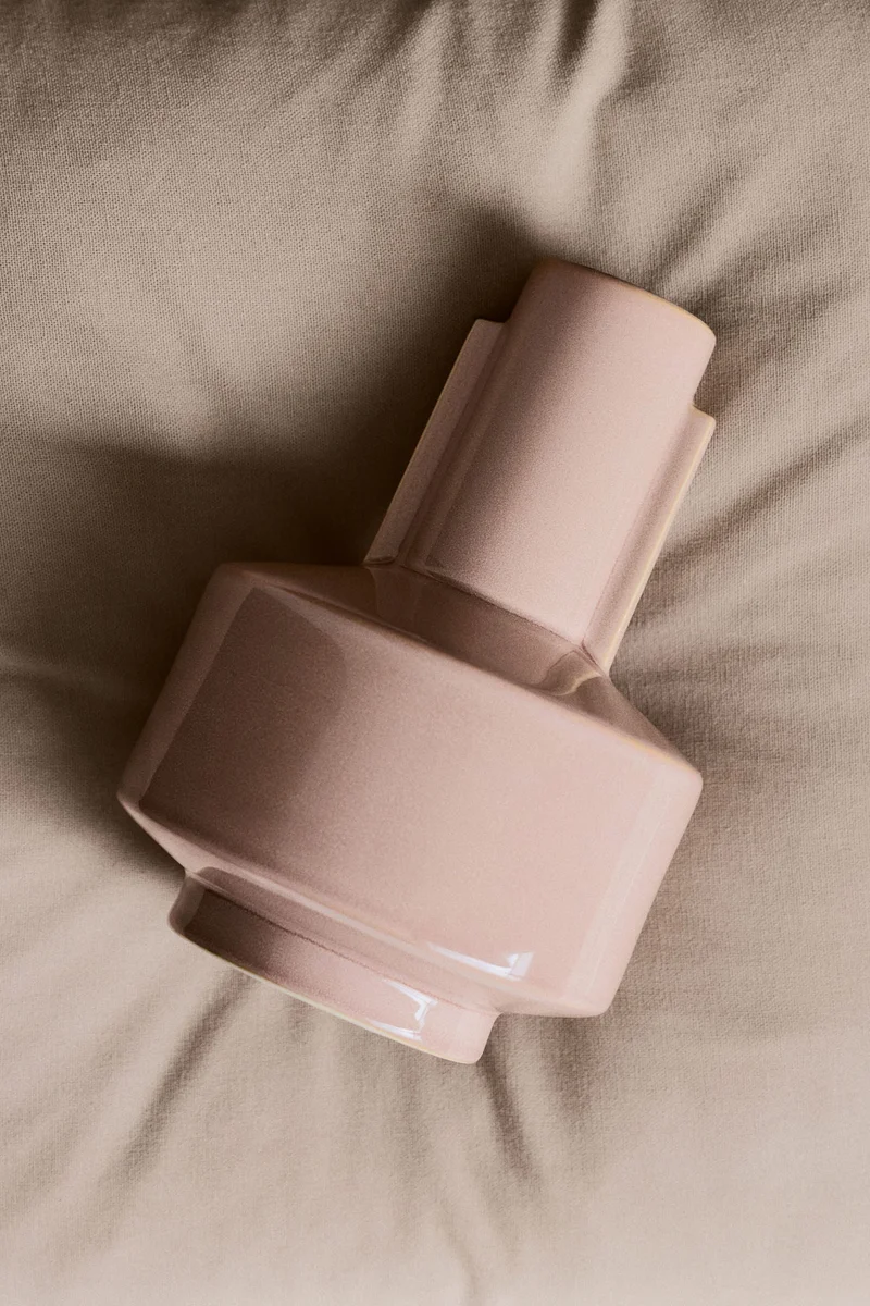 اتش اند ام مزهرية من حجر الغرانيت بطلاء تفاعلي