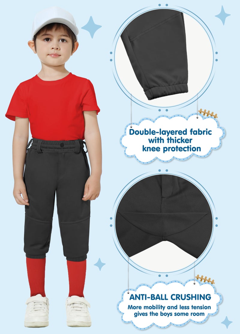MIVEI 2T/3T/4T/5T to Youth Toddler Boys Knicker Baseball Pants Gilrs Softball Pants Kids Tball Practice Pants with Pockets - Image 4