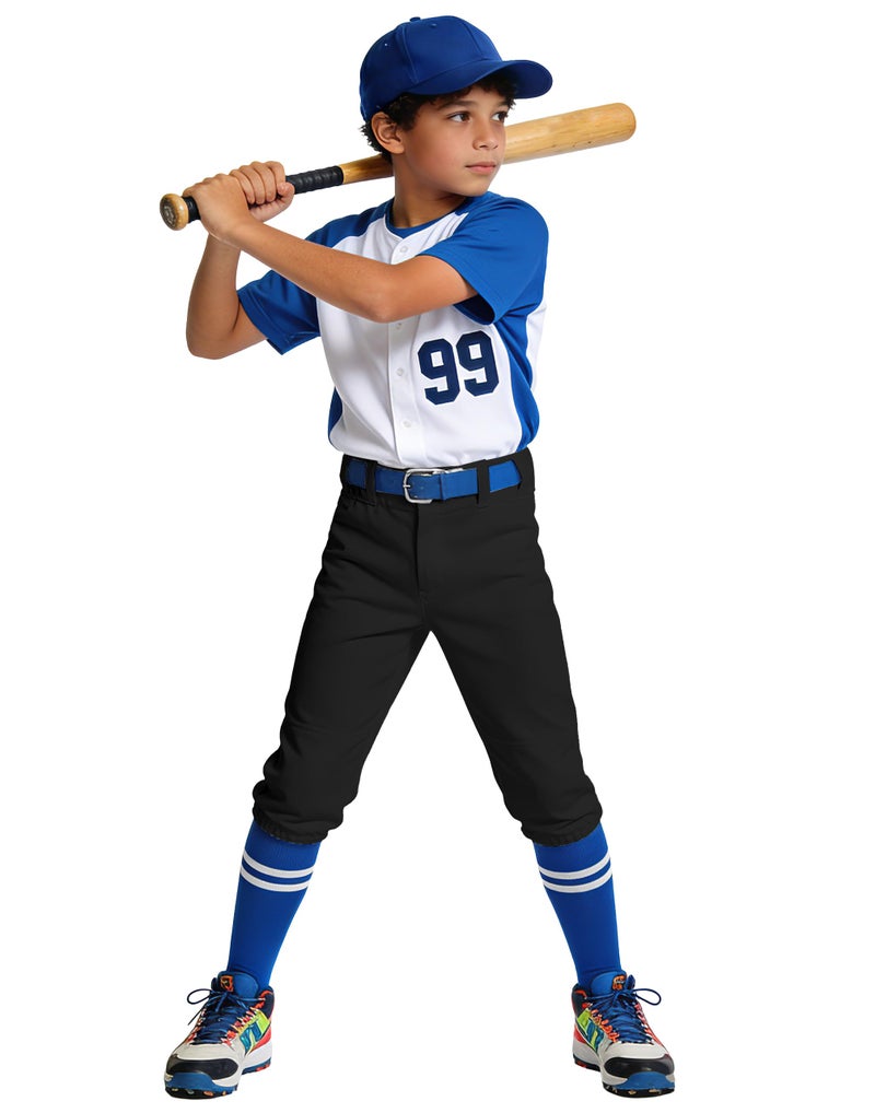 MIVEI 2T/3T/4T/5T to Youth Toddler Boys Knicker Baseball Pants Gilrs Softball Pants Kids Tball Practice Pants with Pockets - Image 1