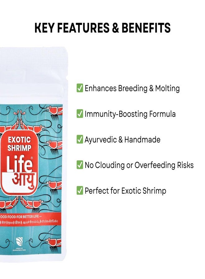 7pets Life AAYU Shrimp Exotic Food | Ayurvedic Handmade Feed for Crystal Red & Caridina Shrimp | Boosts Breeding, Molting & Immunity | (15 GMS, Exotic) - Image 5