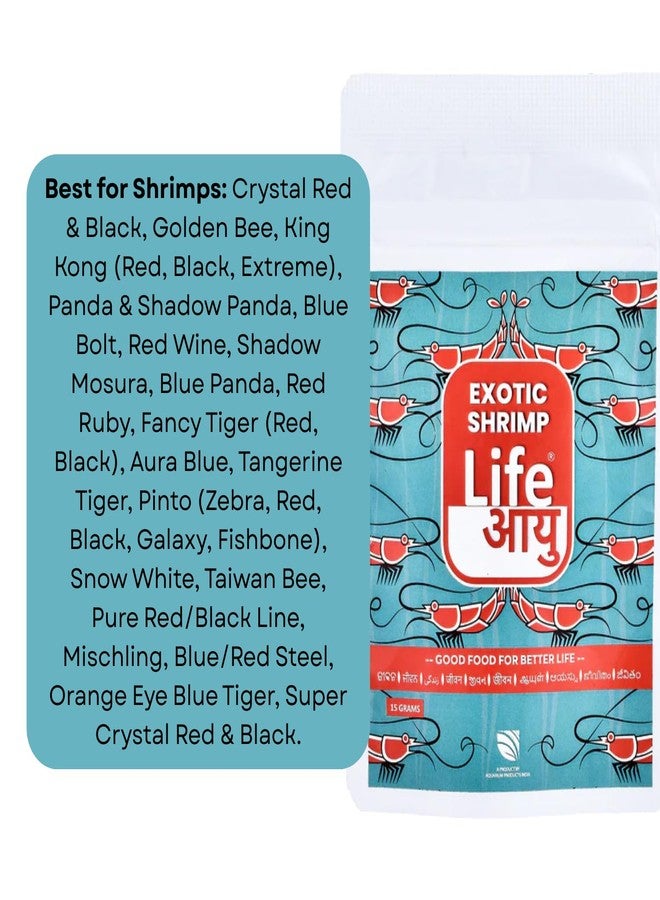 7pets Life AAYU Shrimp Exotic Food | Ayurvedic Handmade Feed for Crystal Red & Caridina Shrimp | Boosts Breeding, Molting & Immunity | (15 GMS, Exotic) - Image 4