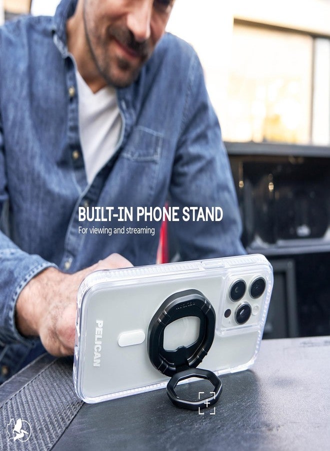 Pelican 3-in-1 Magnetic Phone Grip with Phone Stand and Bottle Opener - Rotatable and Removable for MagSafe Accessories - Magnetic iPhone Holder for iPhone 17 Pro Max/16 Pro Max/15/14/13 - Black - Image 3