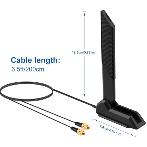slinkdsco WiFi 7 Gaming Motherboard Magnetic Base Antenna with Push-On Connector (NOT RP-SMA) for ASUS ROG Strix ASUS TUF/ROG Crosshair/Prime/ProArt Series WiFi 7 Gaming Motherboard, Slinkdsco - Image 4