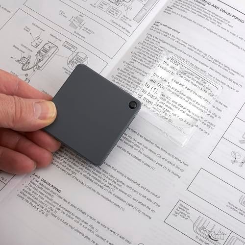 Carson Magniflip Plus 2.5X/5X/7X Flip-Open Magnifier with Built-in Protective Case (GN-44), Grey, Single Pack - Image 3