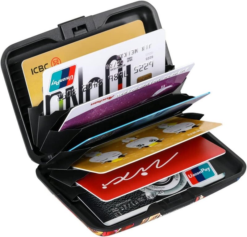 ELFISH Mini RFID Aluminum Wallet Credit Cards Holder Business Card Case Metal ID Case for Men Women(Horse) - Image 5