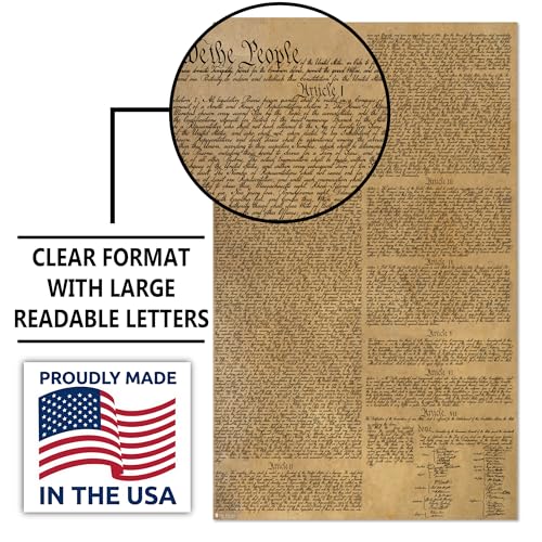 Young N Refined American Founding documents Laminated 3 pack: US Constitution, Declaration of Independence and Bill of Rights reproduction NOW with BIGGER clearer Letters - Image 5