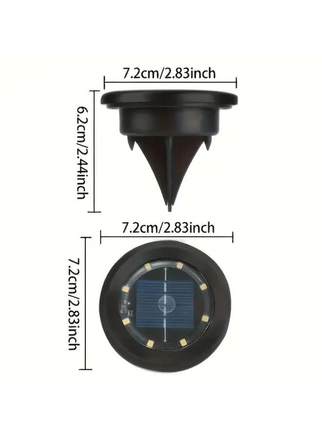 8 قطع مصابيح أرضية بالطاقة الشمسية ذات حساس حركة للحدائق الخارجية LED - Image 3