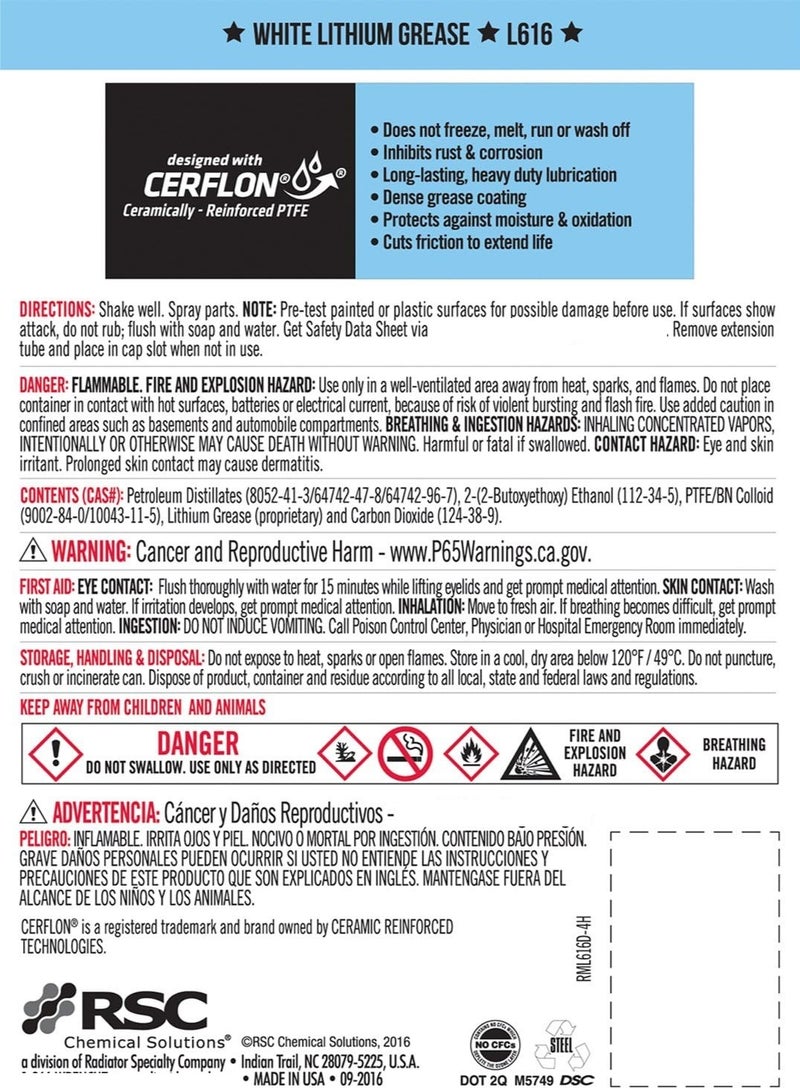LIQUID WRENCH White Lithium Grease Stay In Place Prevent Rust And Reduce Friction 290G - Image 3