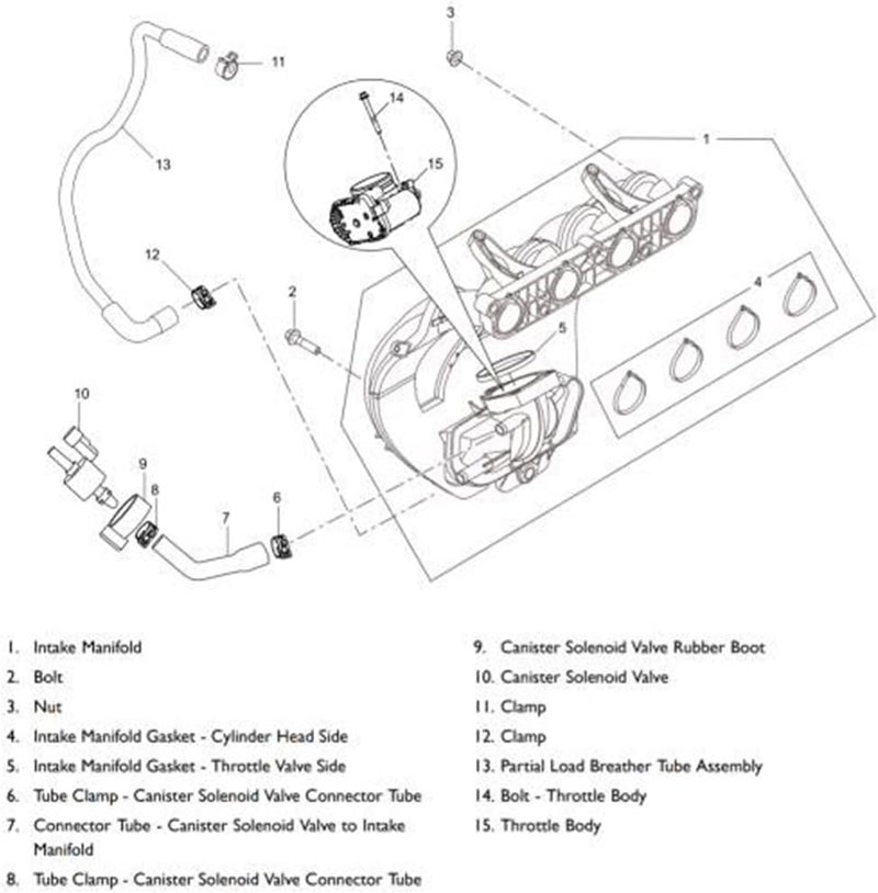 Wivplex 4pcs Intake Manifold Gasket Set for MG3 MG5 ROEWE 350 - Image 3