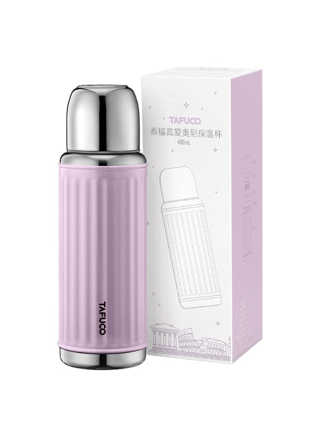 Tafuco Japanese Premium Quality Stainless Steel Water bottle, Back to school, Perfect Gift for Him and Her - 500ml, Lavender - Image 1