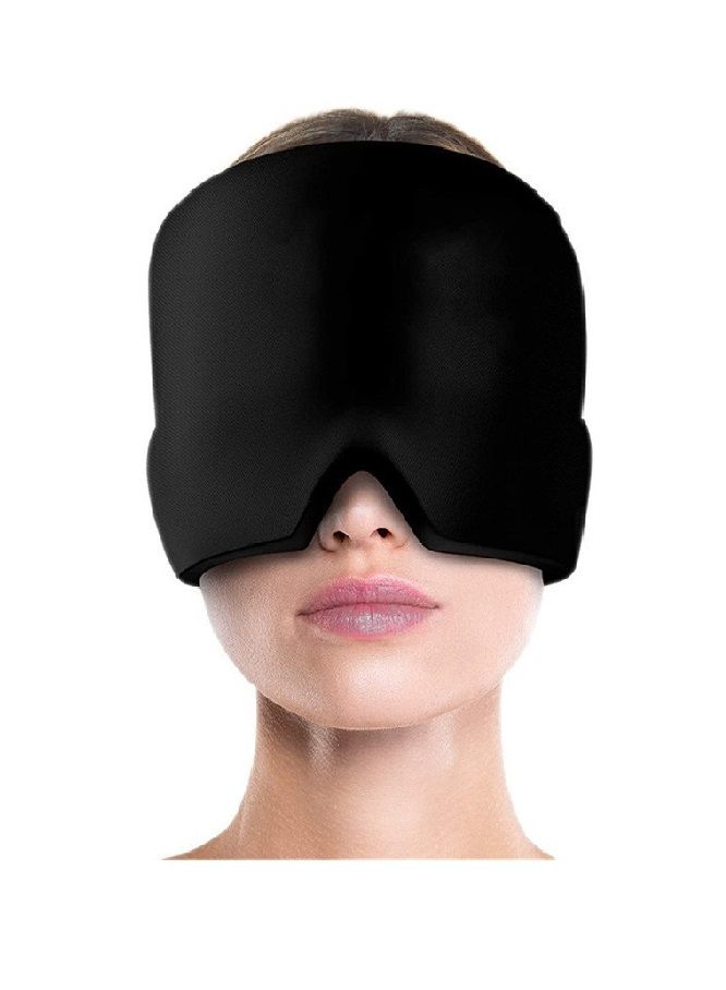 Generic Migraine Relief Hat Ice Head Wrap Headache Relief Cap for Puffy Eyes Tension Sinus Stress Relief Single-layer Black - Image 1