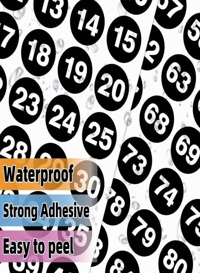 Yeachlaing 1 Inch Number Sticker, Waterproof Round Consecutive Number Stickers 1-100,Black Small Vinyl Decals for Office, Classroom, Storage, Inventory, Indoor, Outdoor - Image 3
