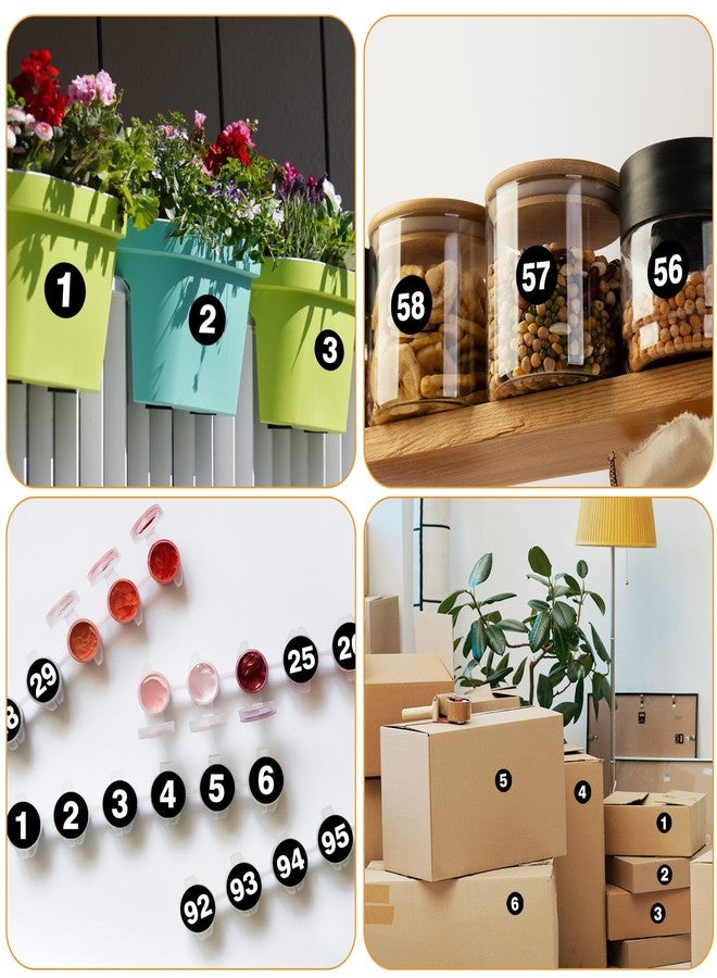 Yeachlaing 1 Inch Number Sticker, Waterproof Round Consecutive Number Stickers 1-100,Black Small Vinyl Decals for Office, Classroom, Storage, Inventory, Indoor, Outdoor - Image 4